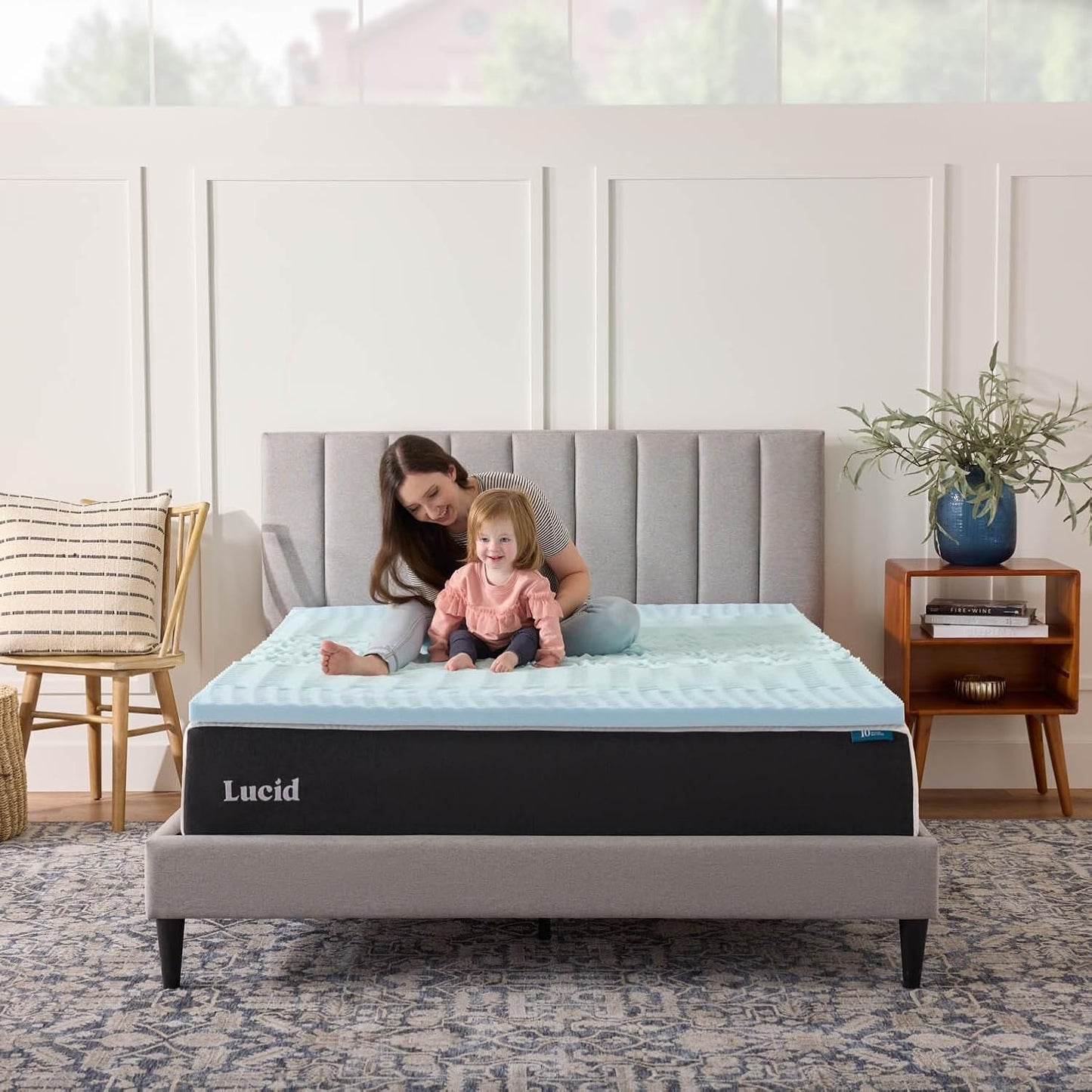 Gel Infused Memory Foam Mattress Topper – 2 Inch Mattress Topper – 5 Comfort Zones Relieve Pressure – Certipur-Us Certified Foam - Queen