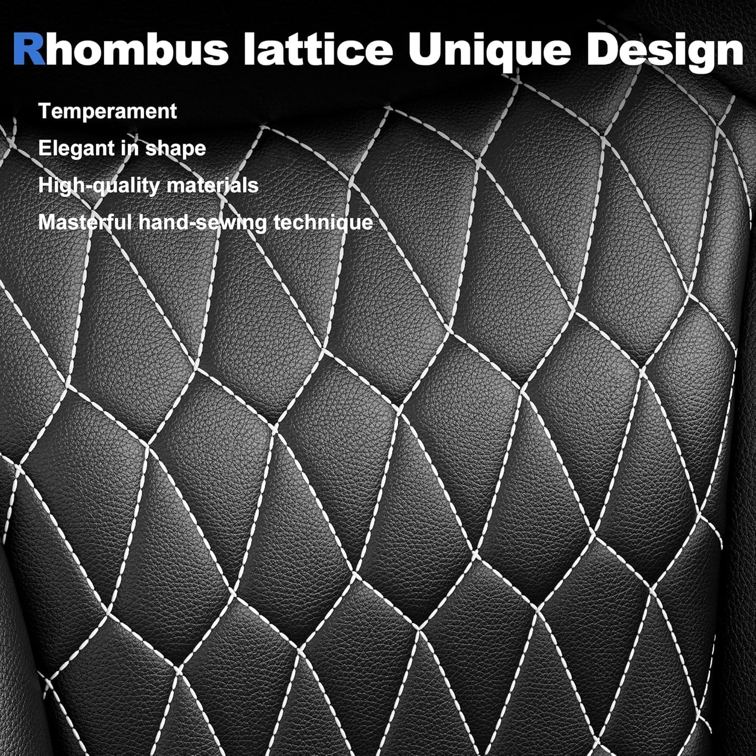 Office Chair, Executive Desk Chair, PU Leather Comfortable Executive Chairs with Fixed Armrest, Adjustable Height, Rocking Function, 360° Swivel Wheels, Black