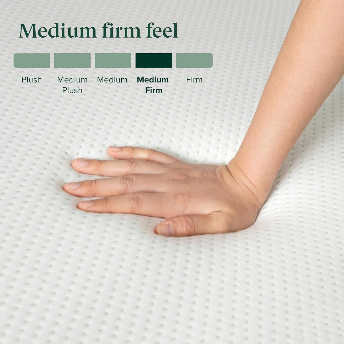 Twin green tea memory foam mattress, fiberglass free, view 9