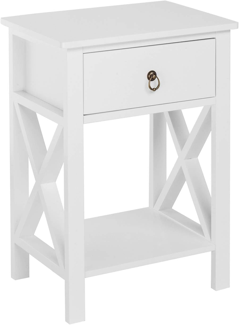 Nightstands Set of 2, Night Stand Set of 2 with Drawer, Small White Farmhouse Nightstand Bedroom, End Table/Bed Side/White Side Table for Small Spaces, Kids Room, Living Room