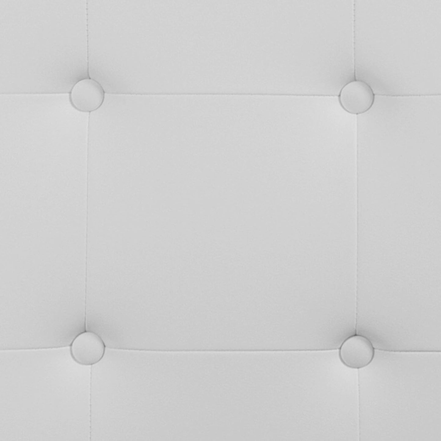 Lennox Tufted Upholstered Queen Size Headboard in White Vinyl