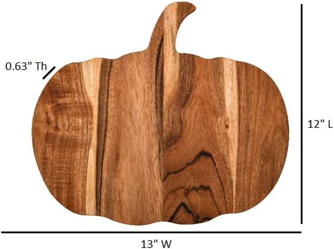 Halloween Pumpkin Shaped Wood Cutting Board for Kitchen Decoration, Gothic Cutting Boards with Handle, Charcuterie Wooden Boards, Serving Platter (Pumpkin Board 12"L X 13"W)