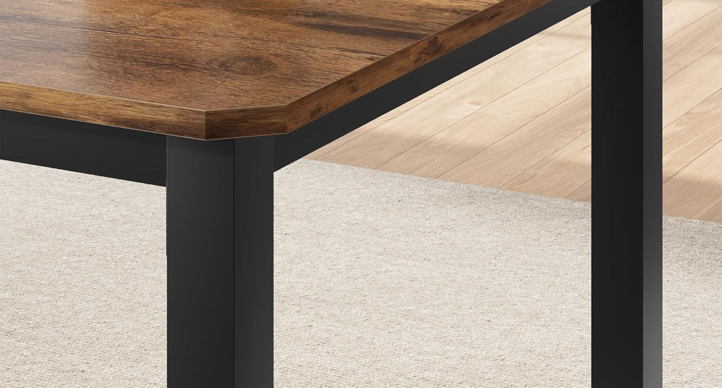 78 Inch Long Kitchen Table for 6-8, Dining Room Table for Kitchen Living Room, Large Rectangular Dinner Tables, Industrial Indoor Restaurant Tables with Sturdy Metal Frame(Only Table)