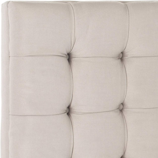 Lamar Taupe Linen Upholstered Tufted Headboard (Full)