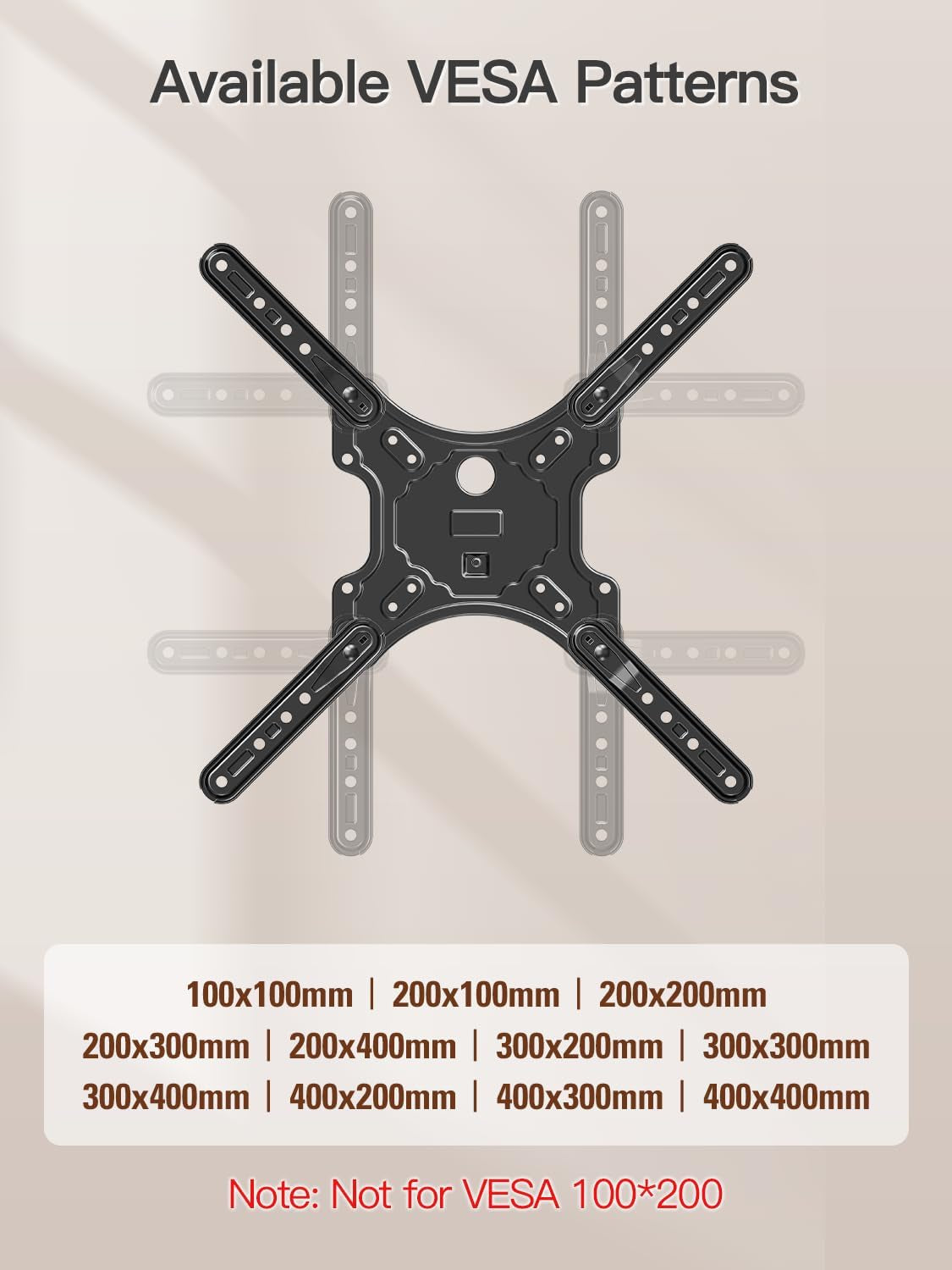 TV Wall Mount for Most 26-60 Inch Tvs, Swivel and Tilt Full Motion TV Mount with Single Stud Perfect Center Design, Wall Mount Bracket Max VESA 400X400Mm, Corner Mount Holds up to 77 Lbs.