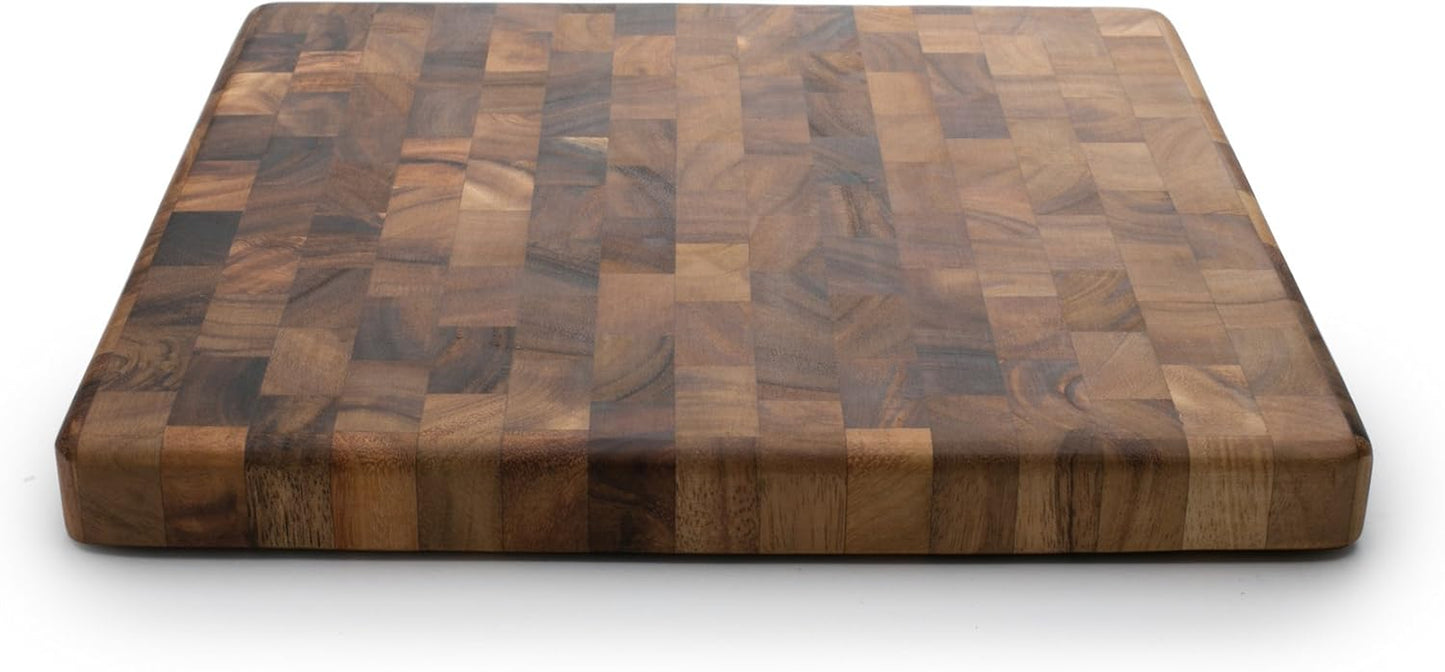28218 Square Charleston End Grain Chef'S Board , Acacia Wood 14" Square