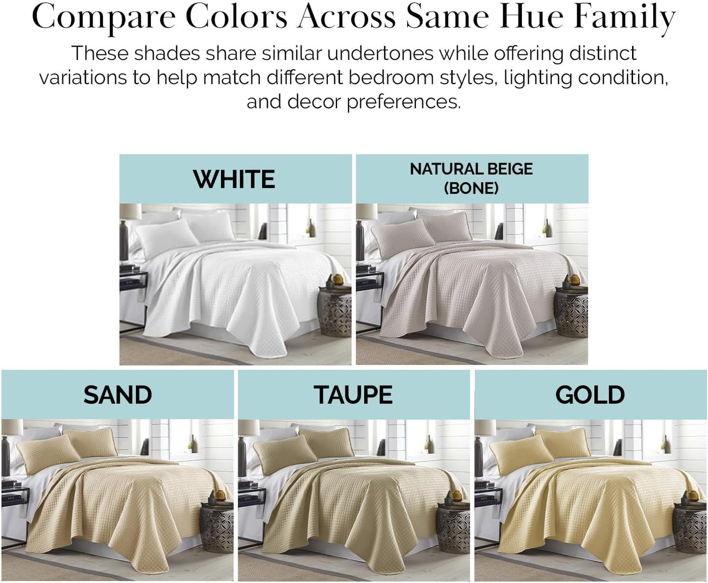 King Quilt Bedding Set with Shams, Coverlet Quilt King Size Bedspread, Luxury Bedding, Bed Spread for Kings/California Kings, Lightweight Quilted Coverlet, White Quilts