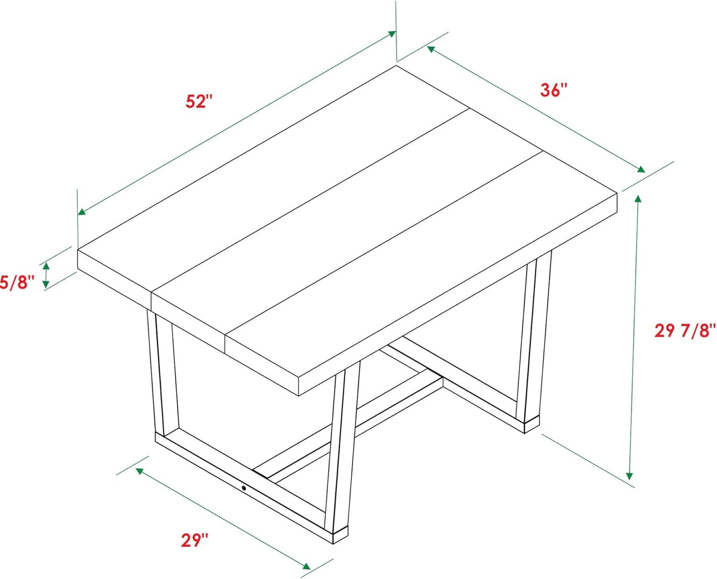 Durango Distressed Solid Wood Dining Table, 52 Inch, Rustic Oak