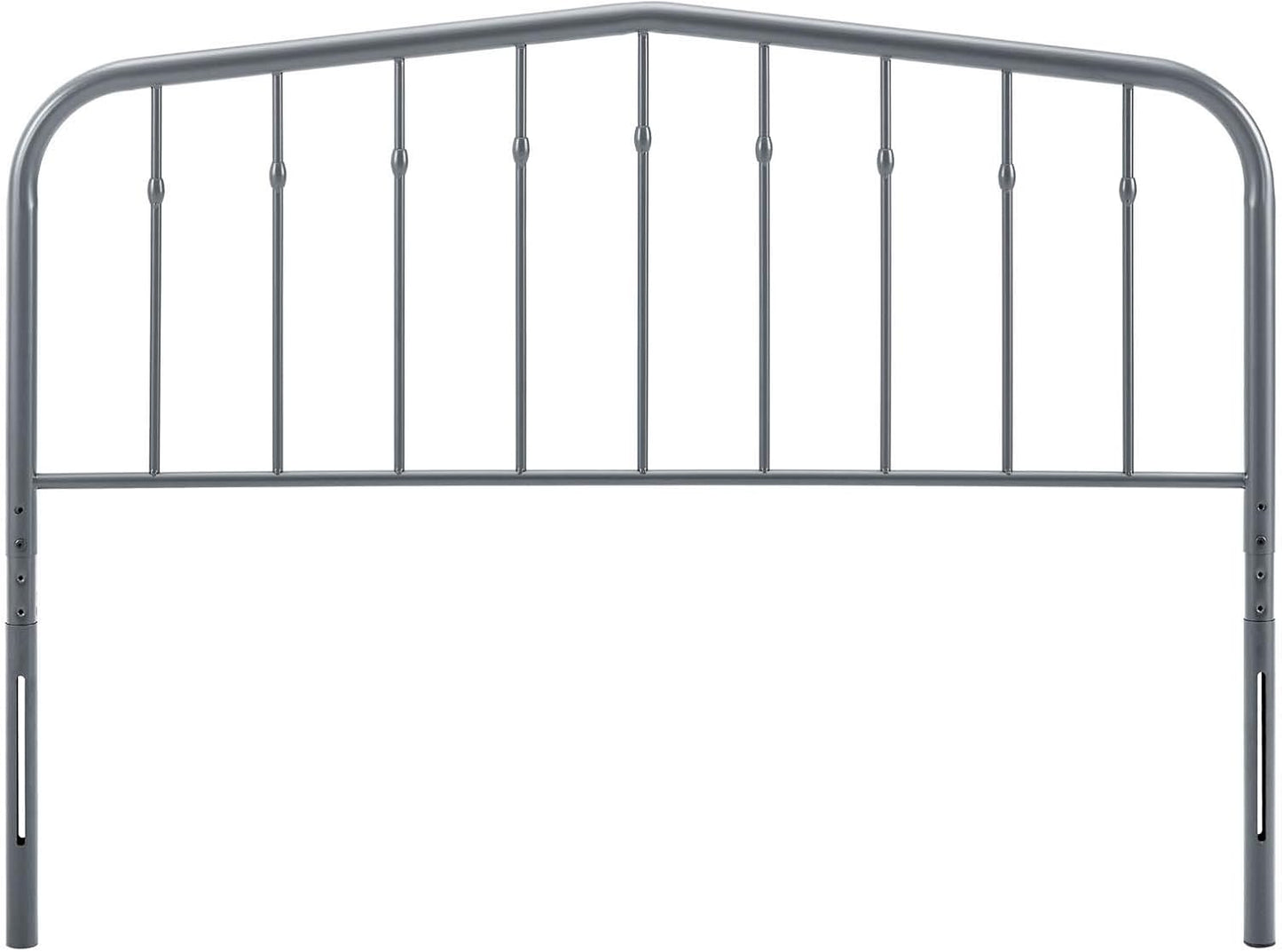 Lennon Modern Farmhouse Metal Twin Headboard in Gray