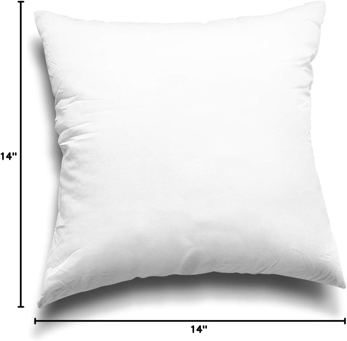 Throw Pillow Inserts, Set of 4 Lightweight down Alternative Polyester Pillow, Couch Cushion, Sham Stuffer, Machine Washable. (White, 18X18)