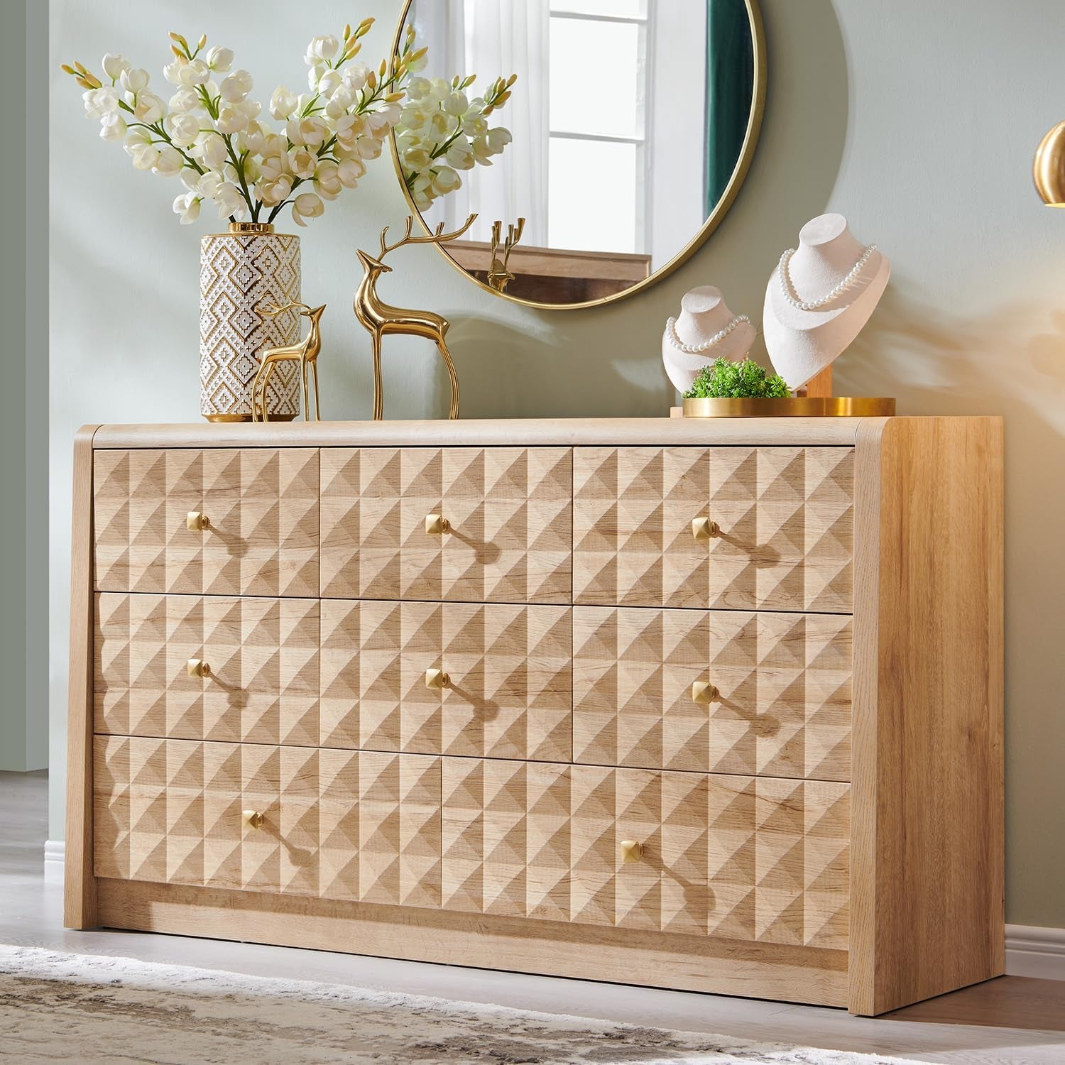 large modern dresser for bedroom Modern 8 Drawer Dresser for Bedroom, Wooden Large Dressers &Chests of –  Hawkins Woodshop