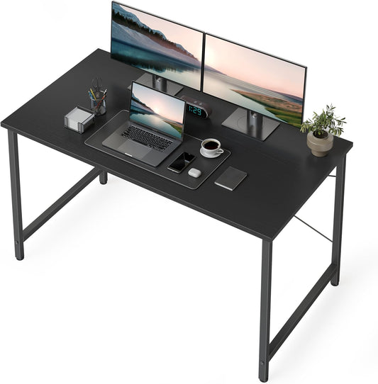 Computer Desk, 47 Inch Home Office Desk, Modern Simple Style PC Table for Home, Office, Study, Writing, Black