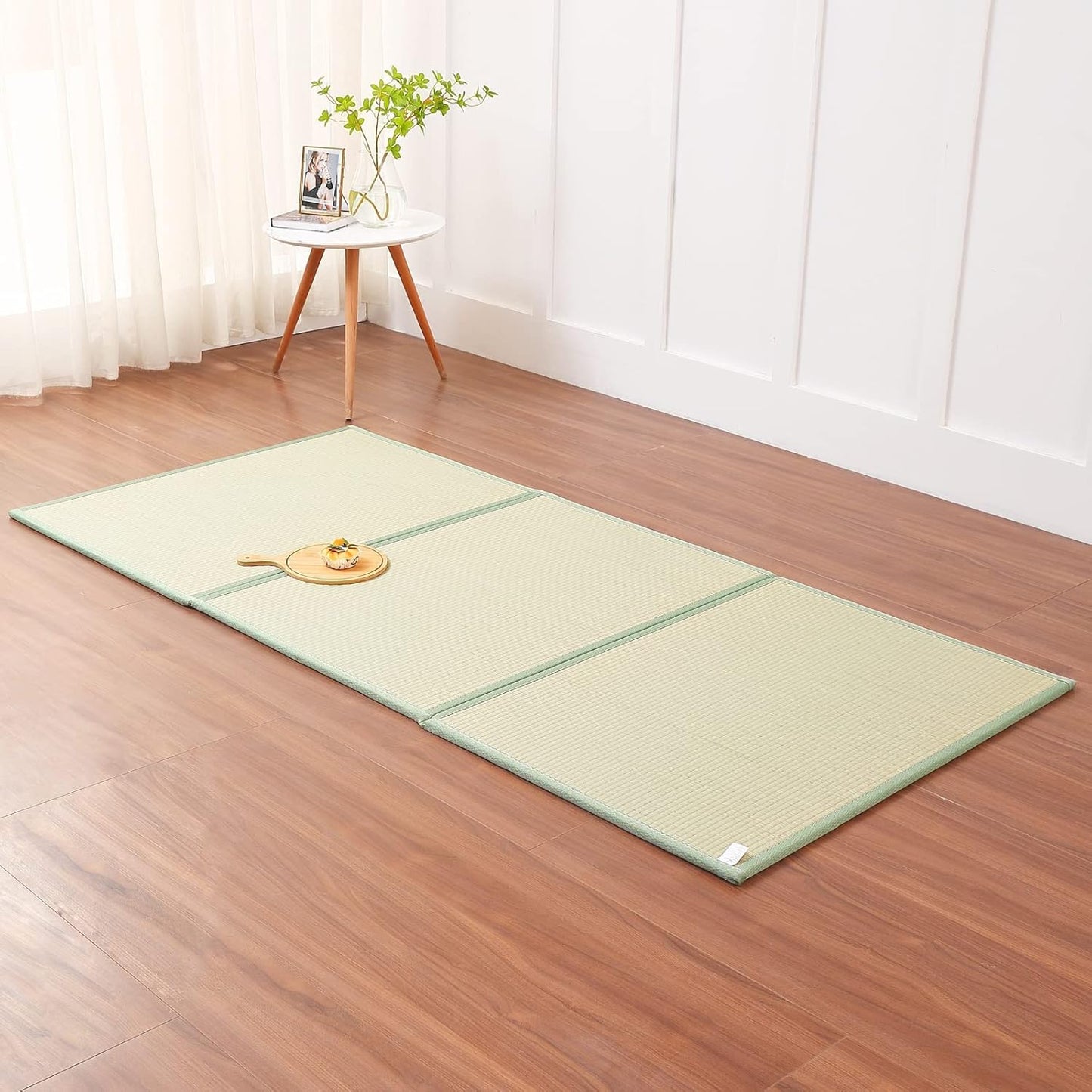 Tatami Mat (Twin 79" X 39" X 0.5"), Japanese Traditional Tatami Mattress, Natural Rush Grass Floor Tatami Futon Mattress for Sleeping, Sitting, Yoga, Relaxing (Twin)