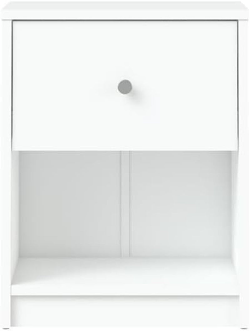3 Piece Bedroom Set with 6-Drawer Double Dresser and Two of 1-Drawer Nightstand in White