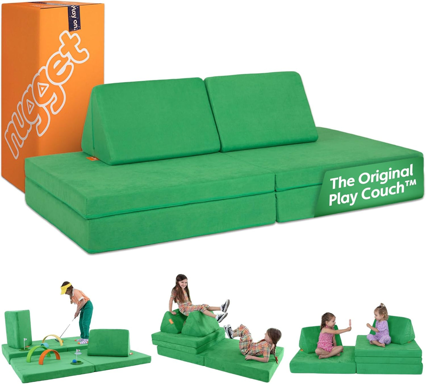 - the Original Play Couch for Kids - Modular Foam Children'S Sofa for Playroom, Imagination, & Creative Open Ended Play - Washable & Convertible Playroom Furniture, Fairway