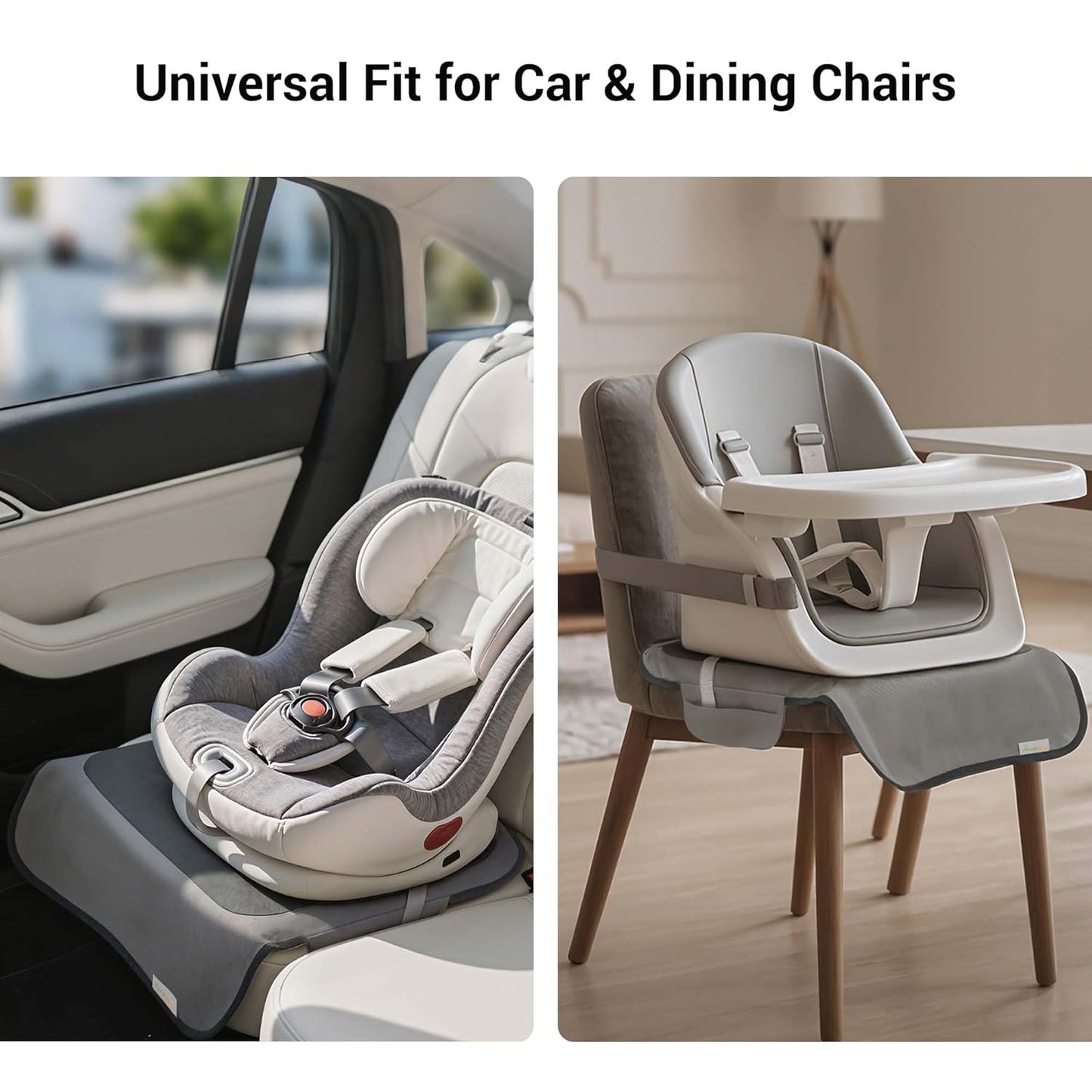 baby Extra Large Booster Chair Protector Cover, Dining Chair Seat Cover for Booster Seat, Grey