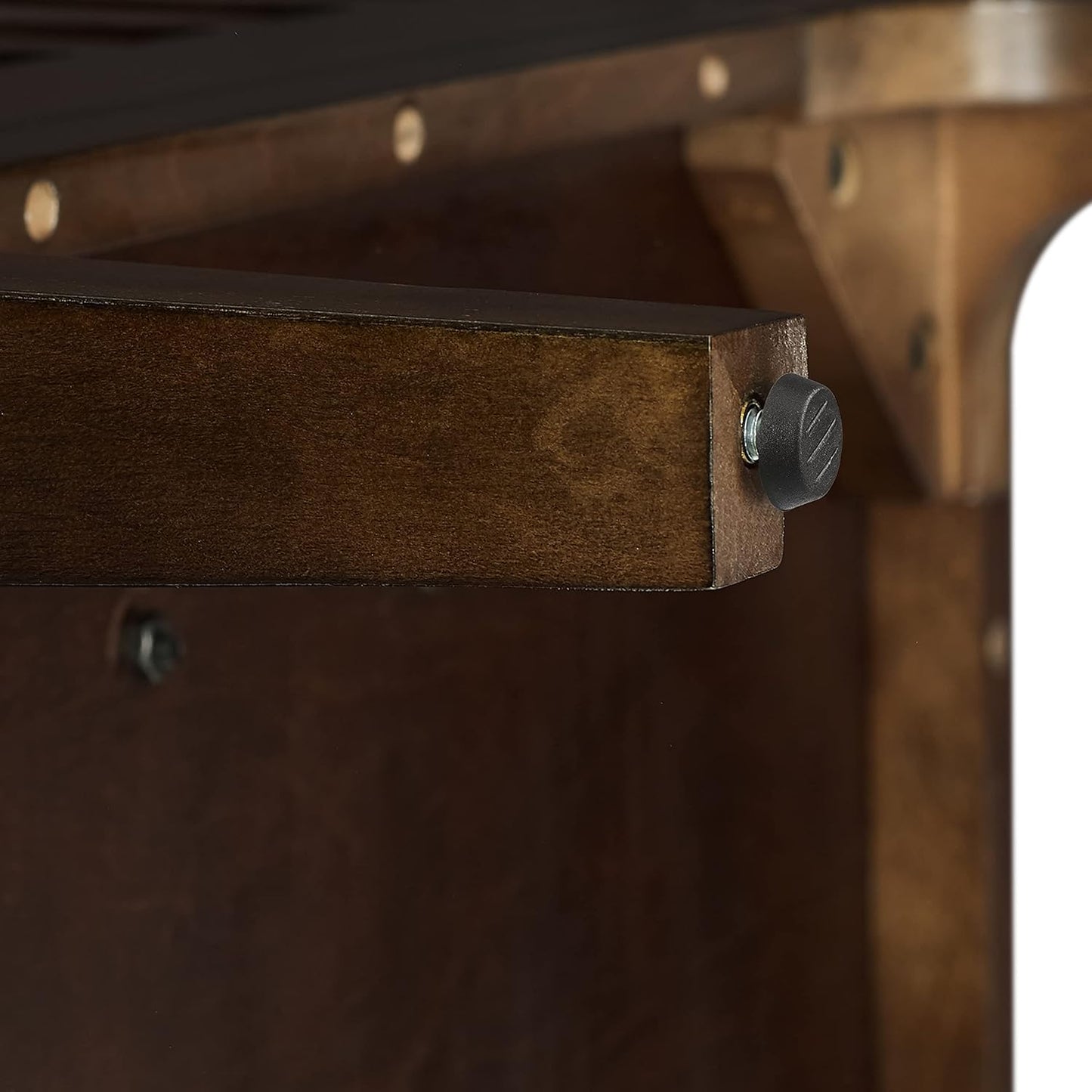 Asher Record Player Stand with Storage for Vinyl Records, Dark Brown