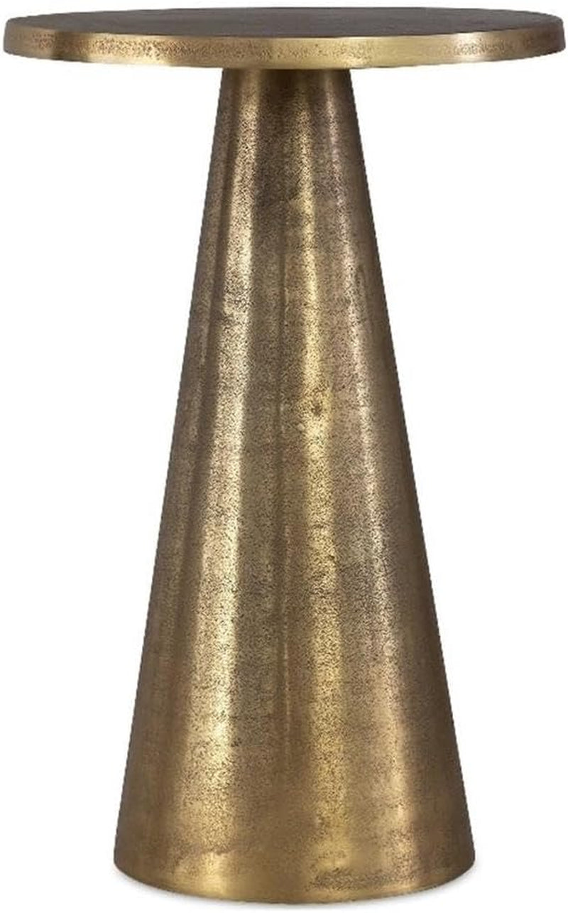 19.75" H X 12.75" W X 12.75" D Accent Aluminum Table in Antique Brass