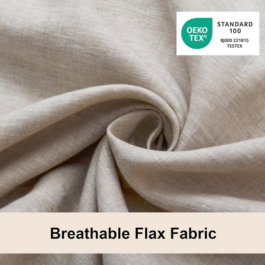 100% French Linen Pillow Cases King Size Set of 2, Luxury Washed Flax Pillow Covers with Zipper Closure - Breathable & Cooling for Hot Sleepers,20X36 Inches, Natural Linen
