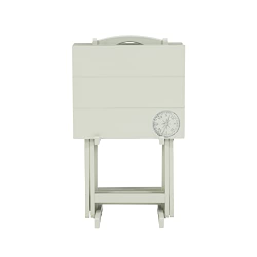 Home Décor Atlas Compass Set Tray Table, Gray