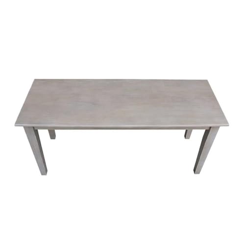 International Concepts Shaker Styled Bench, Washed Gray Taupe