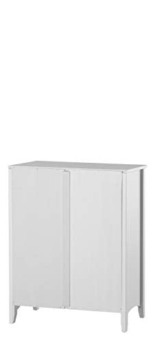 Shaker Style 3 Shelf Bookcase / Solid Wood / 36" High / Adjustable Shelving / Closed Back / Display Bookshelf for Living Room, Bedroom, Home and Office, White