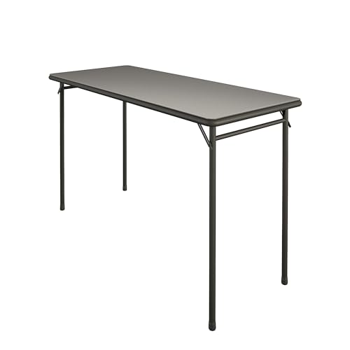 20" x 48" Vinyl Top Folding Table, Black
