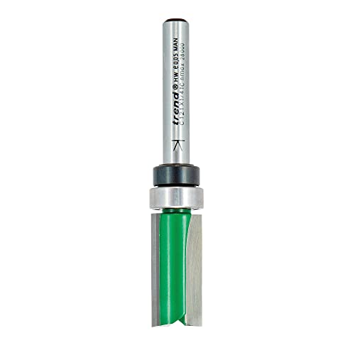 CraftPro Guided Profiler Cutter Router Bit, 1/4 Inch Shank, 1/2 Inch Cut Diameter & 1 Inch Cut Length, Tungsten Carbide Tipped, C121X1/4TC