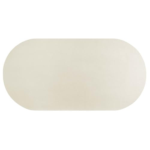 Caspian 72Inch Oval Dining Table Industrial Concrete White Finish Modern Kitchen Room Entertaining Home Furniture Quality Stylish Elegant Durable Refined Versatile