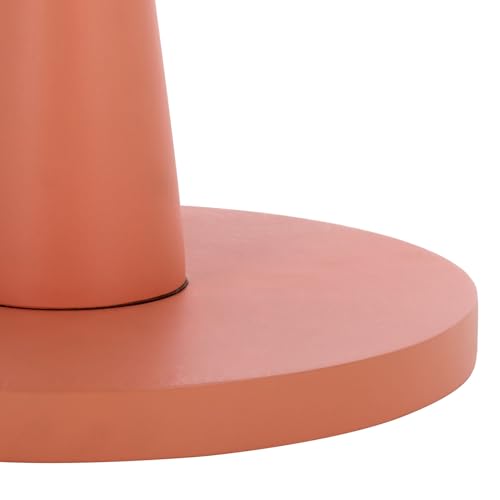SAFAVIEH Furniture - Omid Accent Table - Pink - Solid Wood Pedestal Side Table - Round Tray Top Modern Design - Fully Assembled - Ideal for Living Room, Bedroom, 14" W x 14" D x 22" H (ACC3268A)