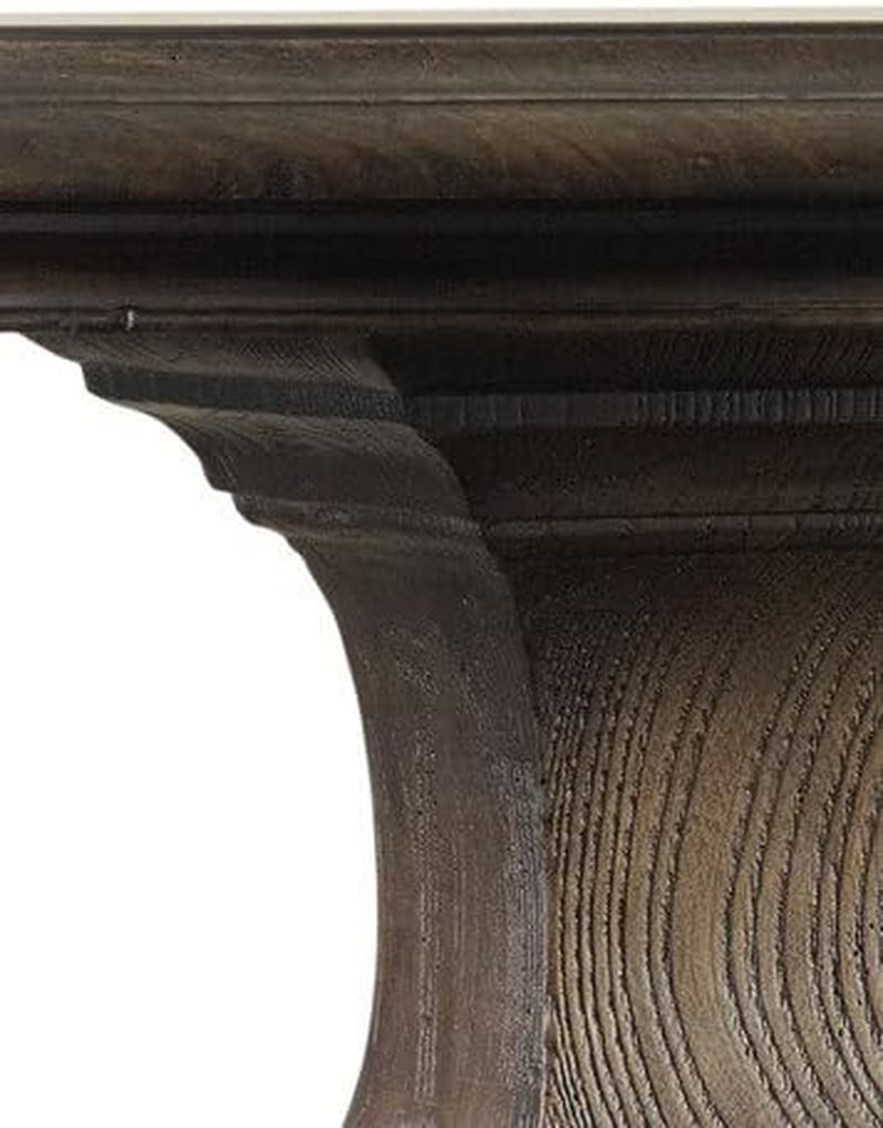 Rhapsody Urn Pedestal Nightstand in Walnut Wood Finish