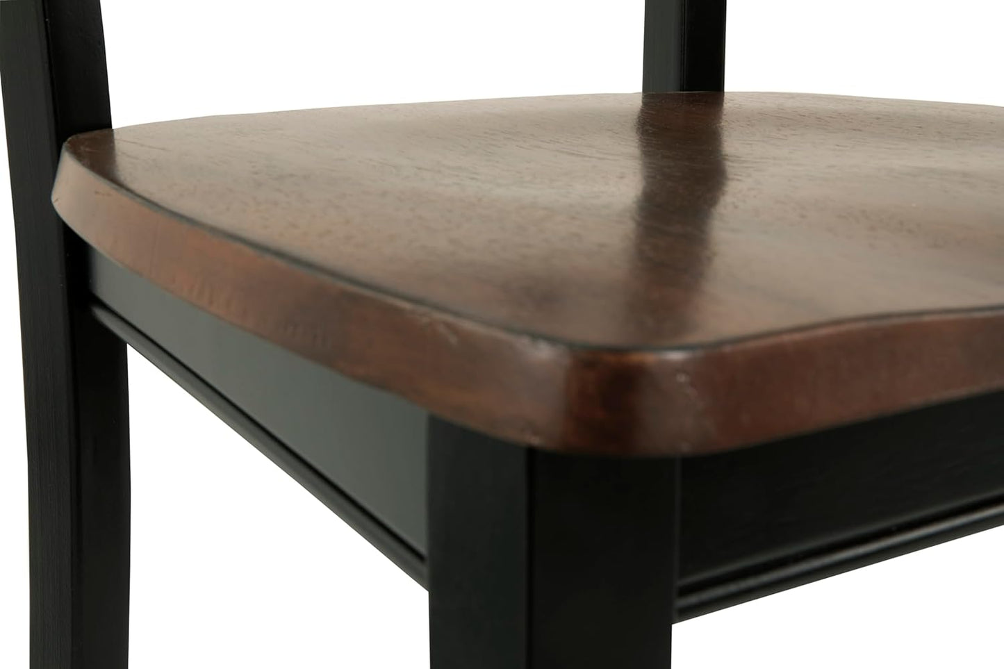 Owingsville Modern Farmhouse Dining Room Side Chair, Set of 2, Black and Brown