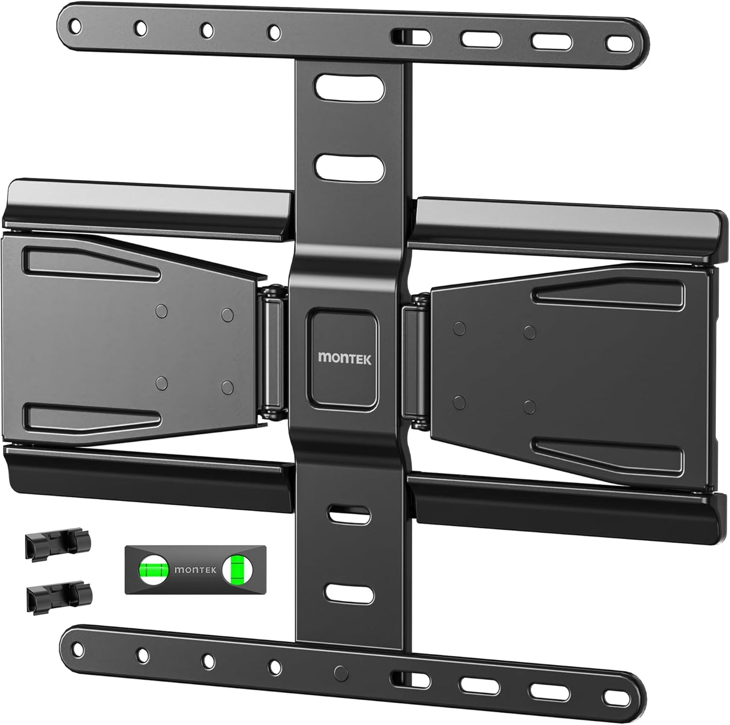 0.77" Ultra Slim TV Wall Mount for 37-75 Inch Tvs, Thin Low Profile Full Motion TV Wall Mount with Articulating Dual Arms, 4X Weight Tested, Max VESA 400X400Mm, Fits 16/18" Studs
