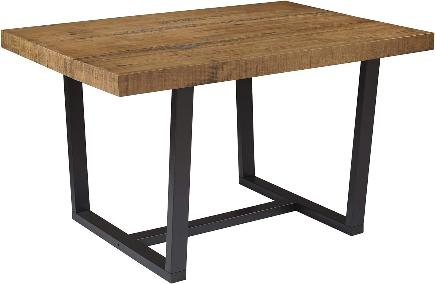 Durango Distressed Solid Wood Dining Table, 52 Inch, Rustic Oak
