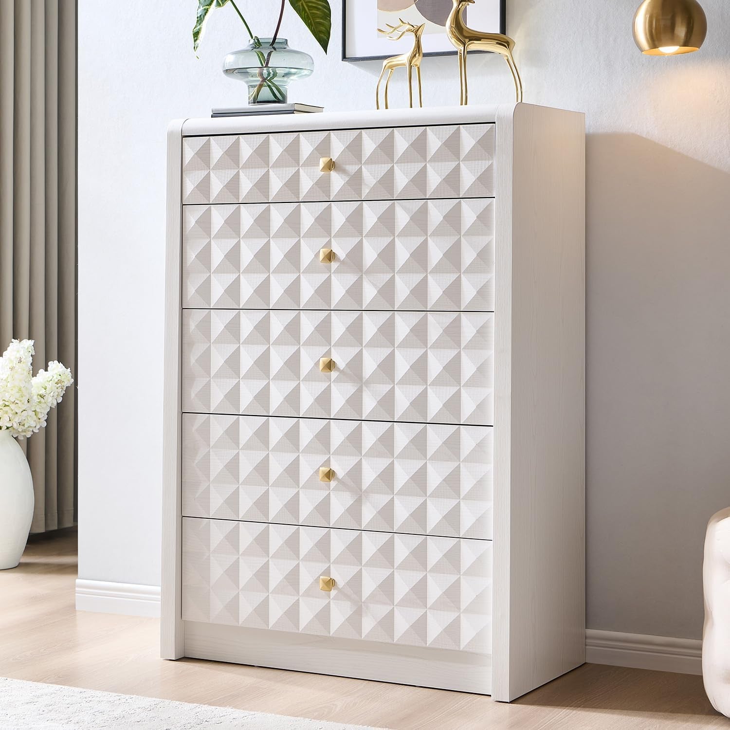 tall modern dresser for bedroom Modern 5 Drawer Dresser for Bedroom, Wooden Tall Dressers &Chests of D –  Hawkins Woodshop