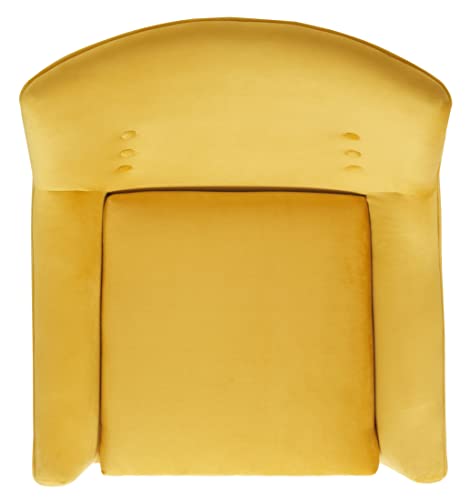 SAFAVIEH Home Collection Amina Mid-Century Modern Gold Velvet Accent Chair