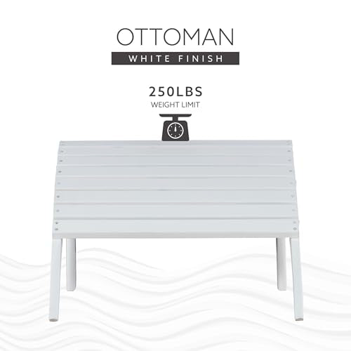 Adirondack, White Ottoman