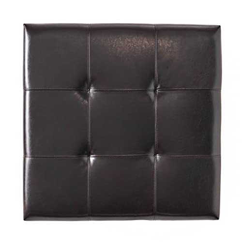 Carlsbad Bonded Leather Storage Ottoman, Espresso