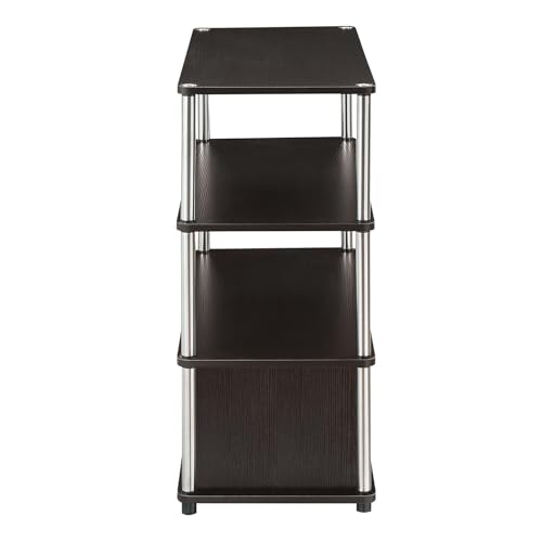 Designs2Go Highboy TV Stand with Storage Cabinets and Shelves for TVs up to 40 Inches, Espresso