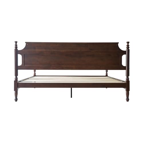 Solid Wood Queen Size Platform Bed Frame with Headboard & Footboard, view 7