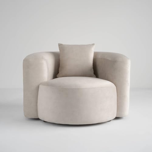 Mellow Tight Curved Back Accent Chairs Set of 2, Velvet Sofa
