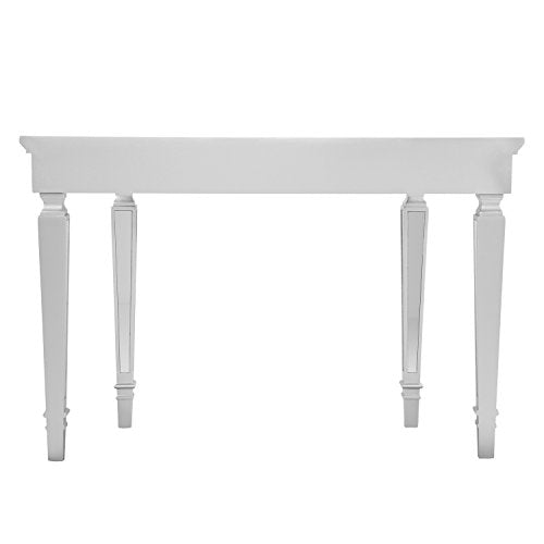 Glenview Glam Mirrored Console Table - Matte Silver - Transitional Design - Ideal for Entryway, Living Room (CK3633)