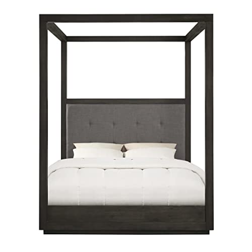 Solid-Wood Canopy Bed, California King, Oxford - Dolphin