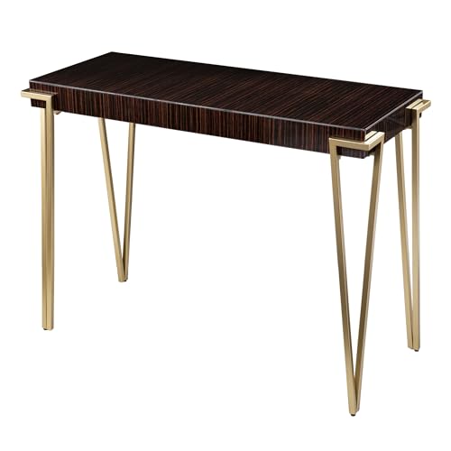 40 inches Long Brodkirk Console Table, Contemporary, Entryway Room with Open Concept Living Space Transitional Style, Brown