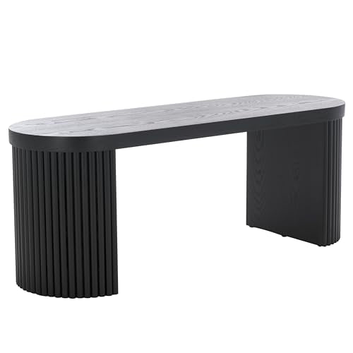 SAFAVIEH Home Collection Enoki Black Oval Top Bench