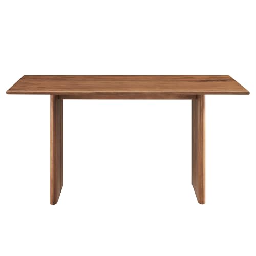 Amistad 60Inch Dining Table Solid Wood Walnut Finish Modern Kitchen Room Entertaining Home Furniture Quality Stylish Elegant Durable Refined Versatile Contemporary
