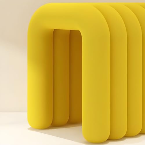 Modern Flannel Pouf Ottoman Footrest - Comfortable Upholstered Foot Stool for Living Room & Bedroom Decor, Stylish Corner Seat Furniture