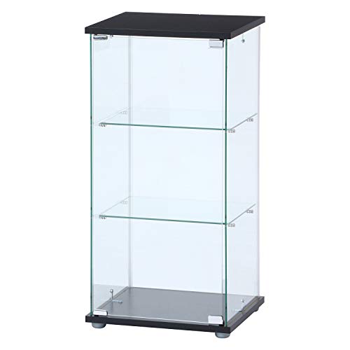 不二貿易 3 Tiers Glass Collection Case, 高さ86cm, Clear, view 2