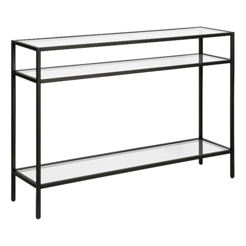 Siviline 42'' Wide Rectangular Console Table in Blackened Bronze
