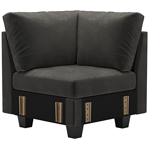 Corner Seat Module for Modular Sectional Sofa Grey
